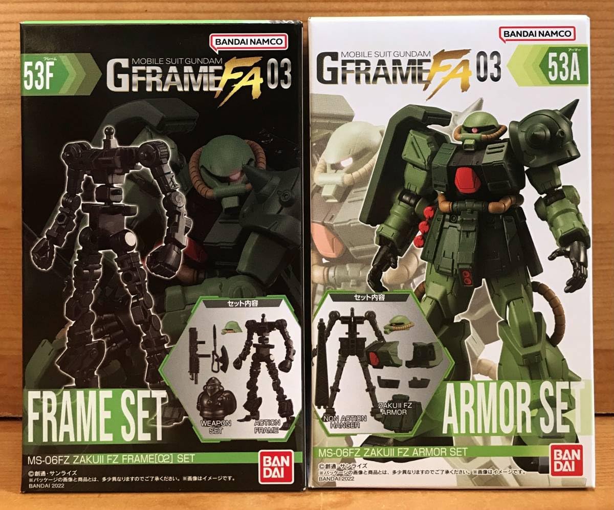 ３体分セット　ザクⅡFZ G FRAME FA 03 ARMOR & FRAME ガンダム食玩ポータル 機動戦士ガンダム GフレームFA 03